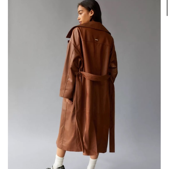 Deadwood Olga coat /leather trench coat - Picture 2 of 11